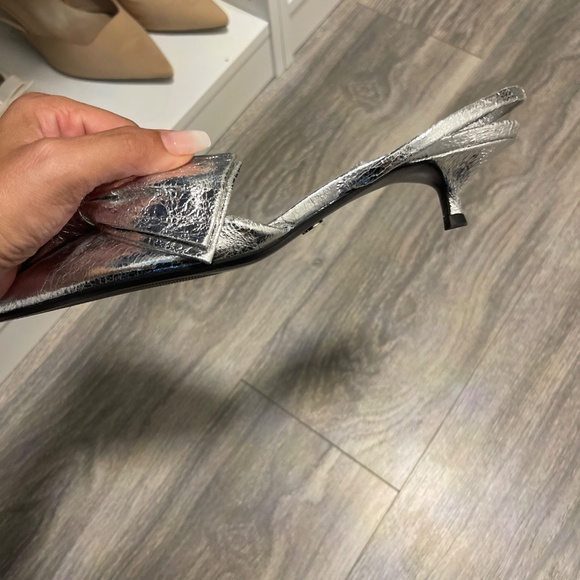 Zara silver bow shoes - Picture 2 of 2